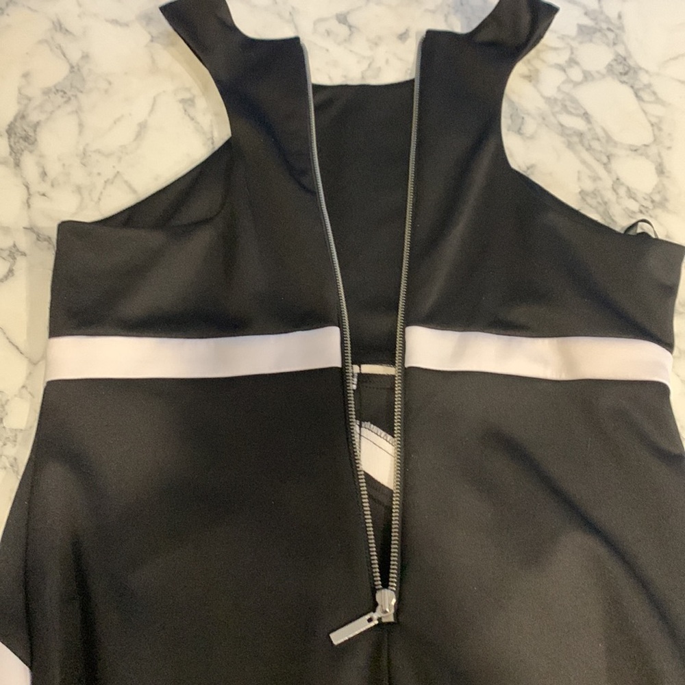 BISOU BISOU Wicked Black Mini Strip Body-con Dress - Picture 8 of 10